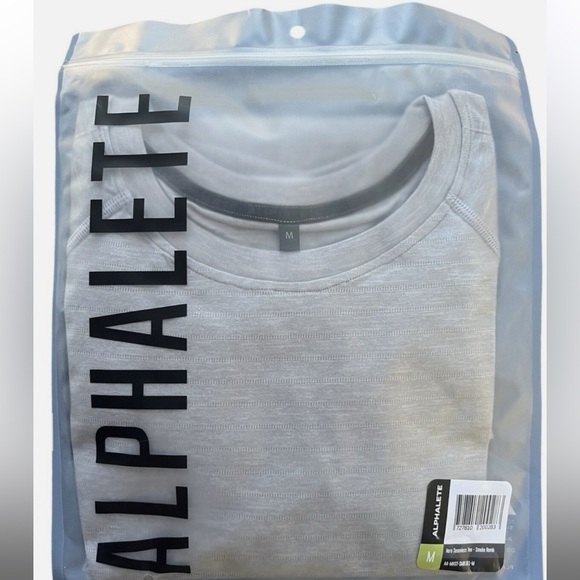 Alphalete Mens Hero Seamless Tank- Tee Shirt Smoke Bomb Gray, Size Medium NWT - Picture 3 of 3